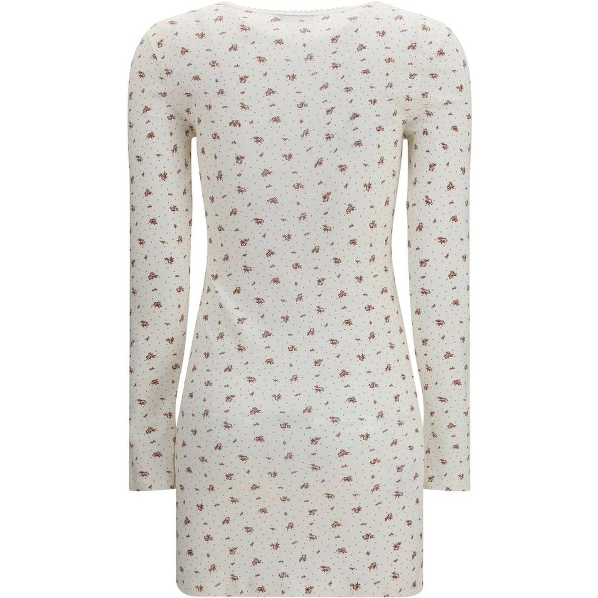 فستان قطني أبيض كاجوال