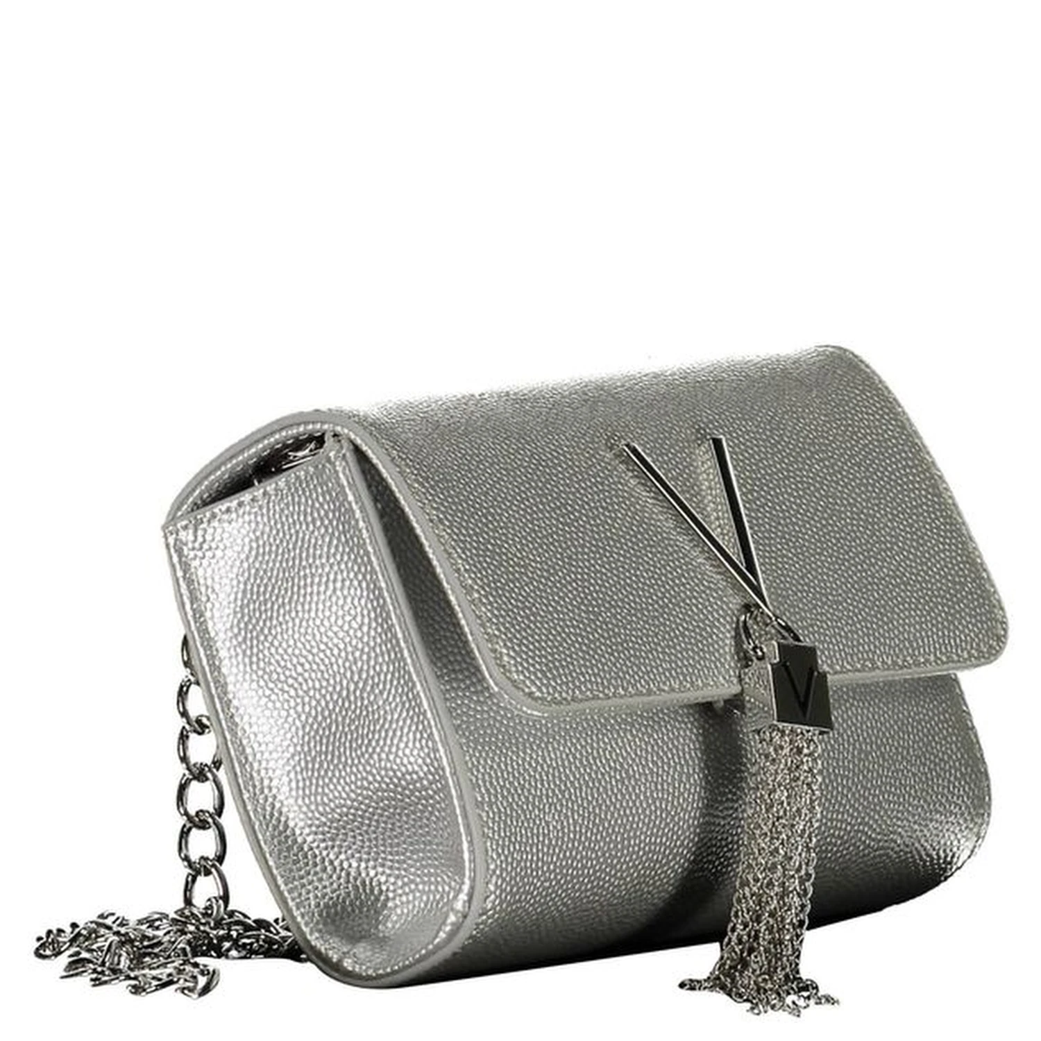 Argento Polyurethane Women's Handbag