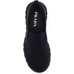 Blue Fabric Sneakers