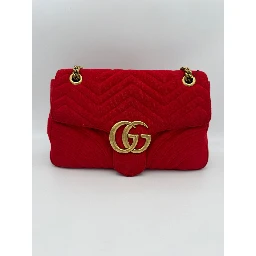 GUCCI MARMONT Red Velvet Handbag