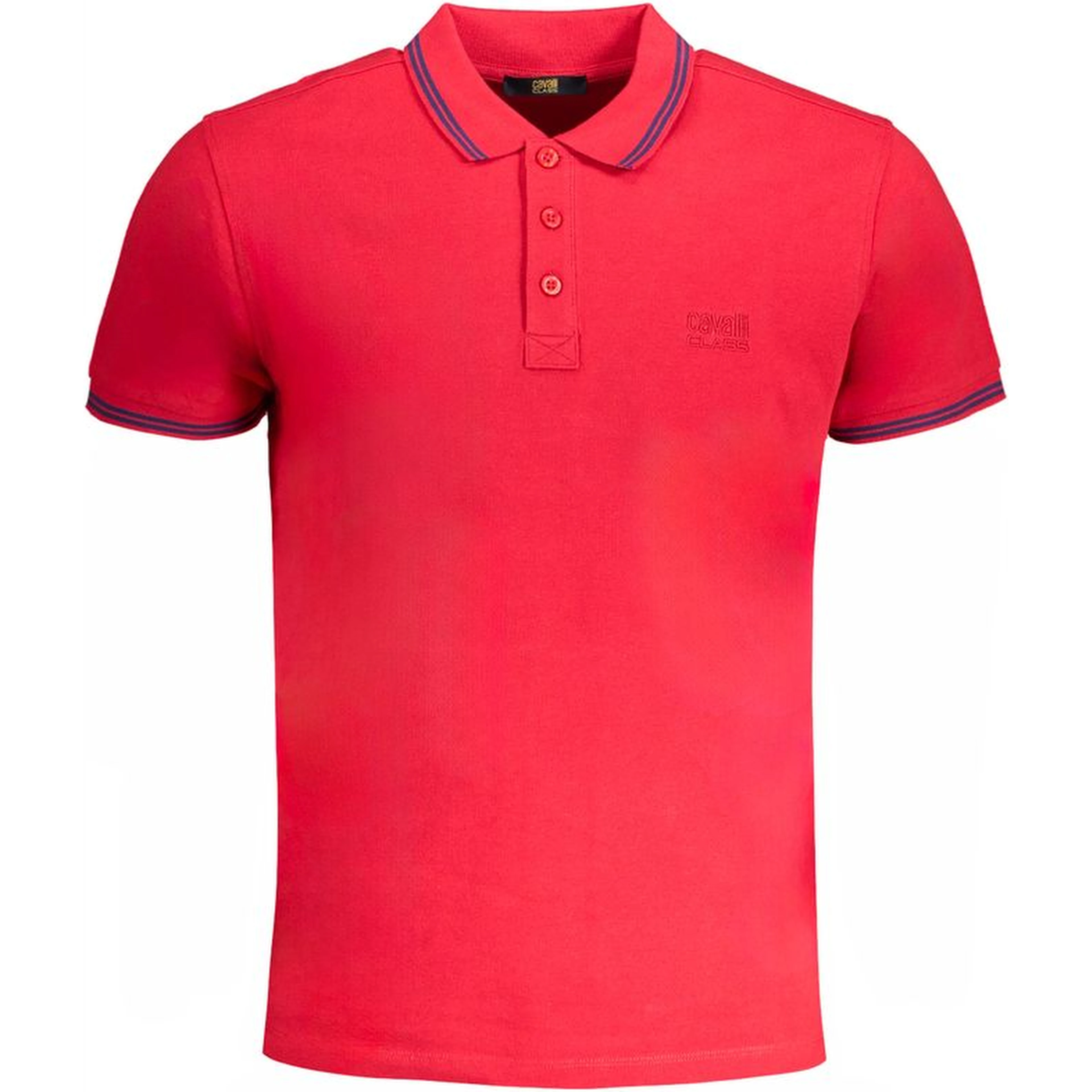 Red Cotton Men Polo Shirt