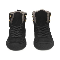 Black Cowhide Women Sneaker