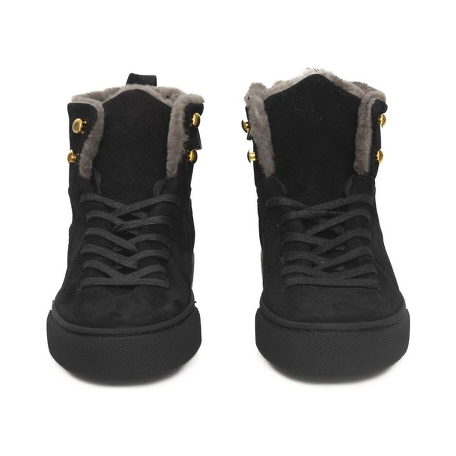 Black Cowhide Women Sneaker