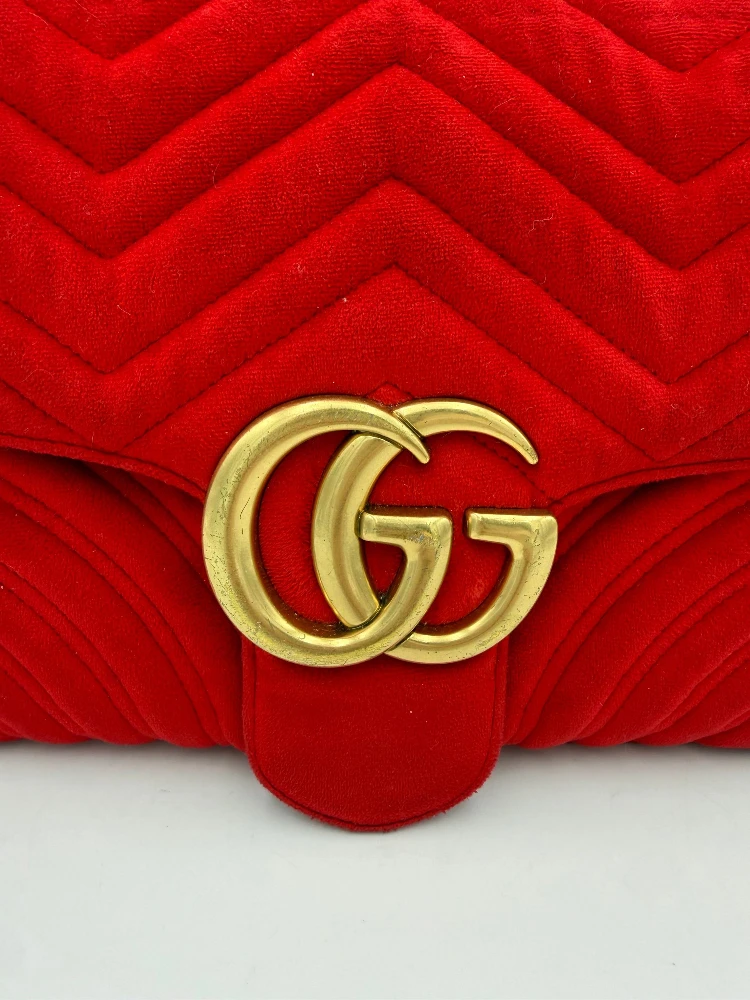 GUCCI MARMONT Red Velvet Handbag alternative