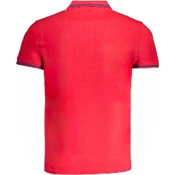 Red Cotton Men Polo Shirt