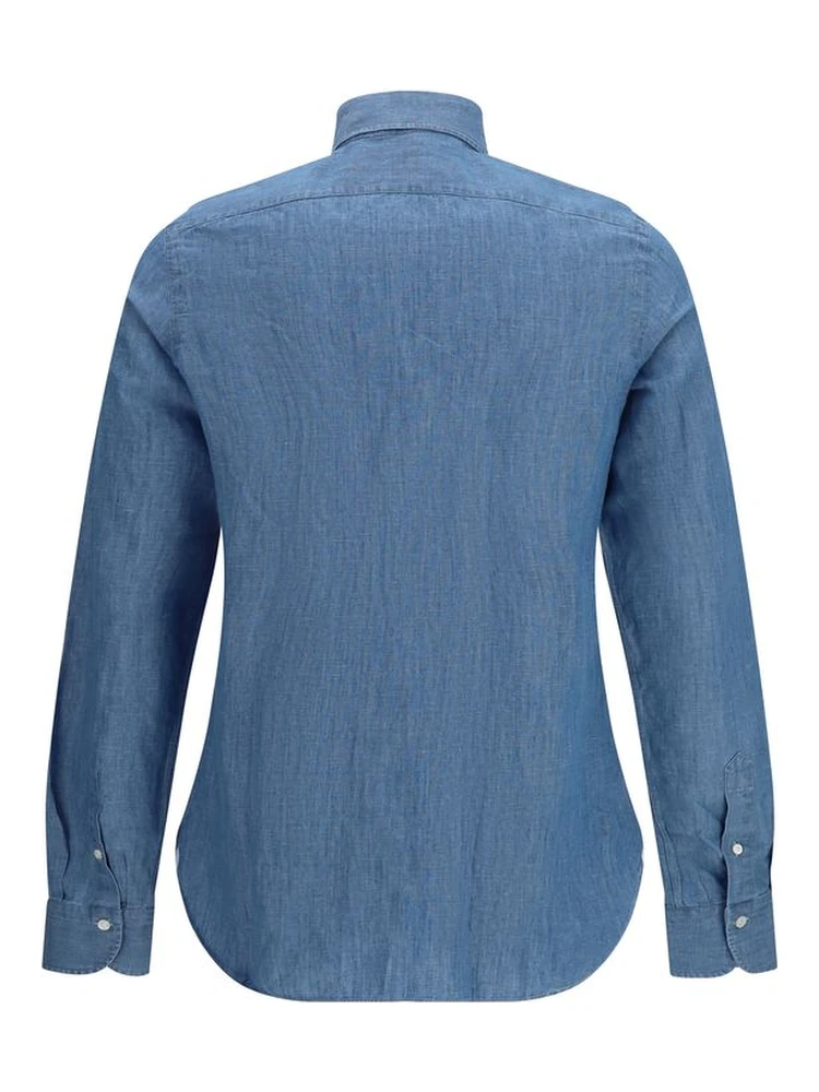 قميص قطني أزرق alternative