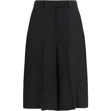 Black Viscose Bermuda Shorts