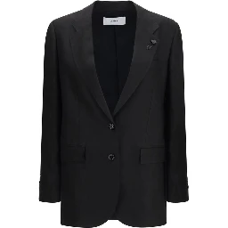 Black Linen Blazer