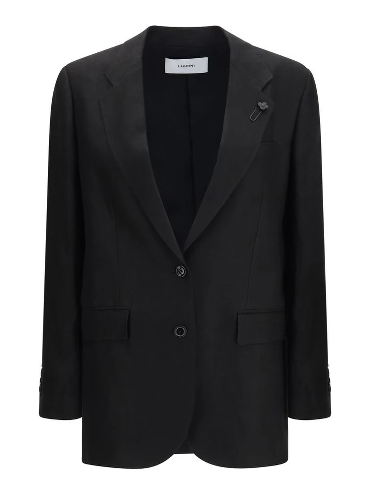 Black Linen Blazer