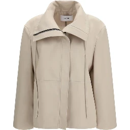Beige Polyester Coat