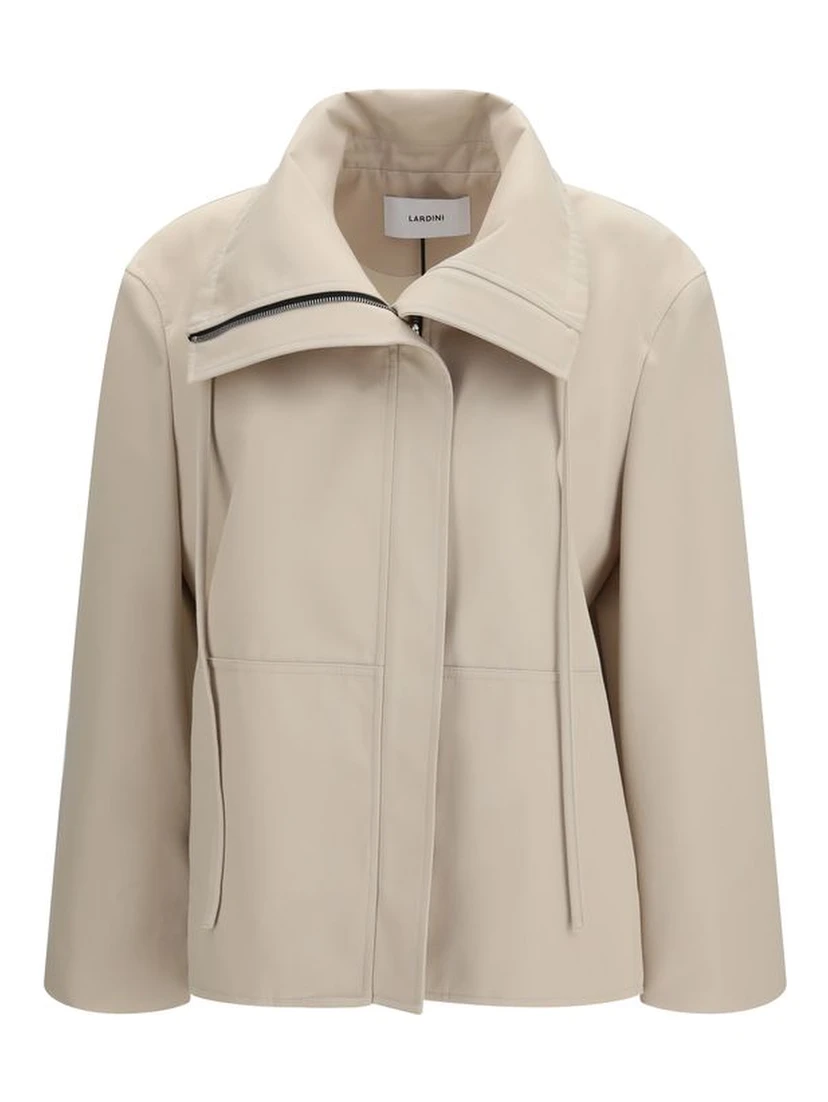 Beige Polyester Coat