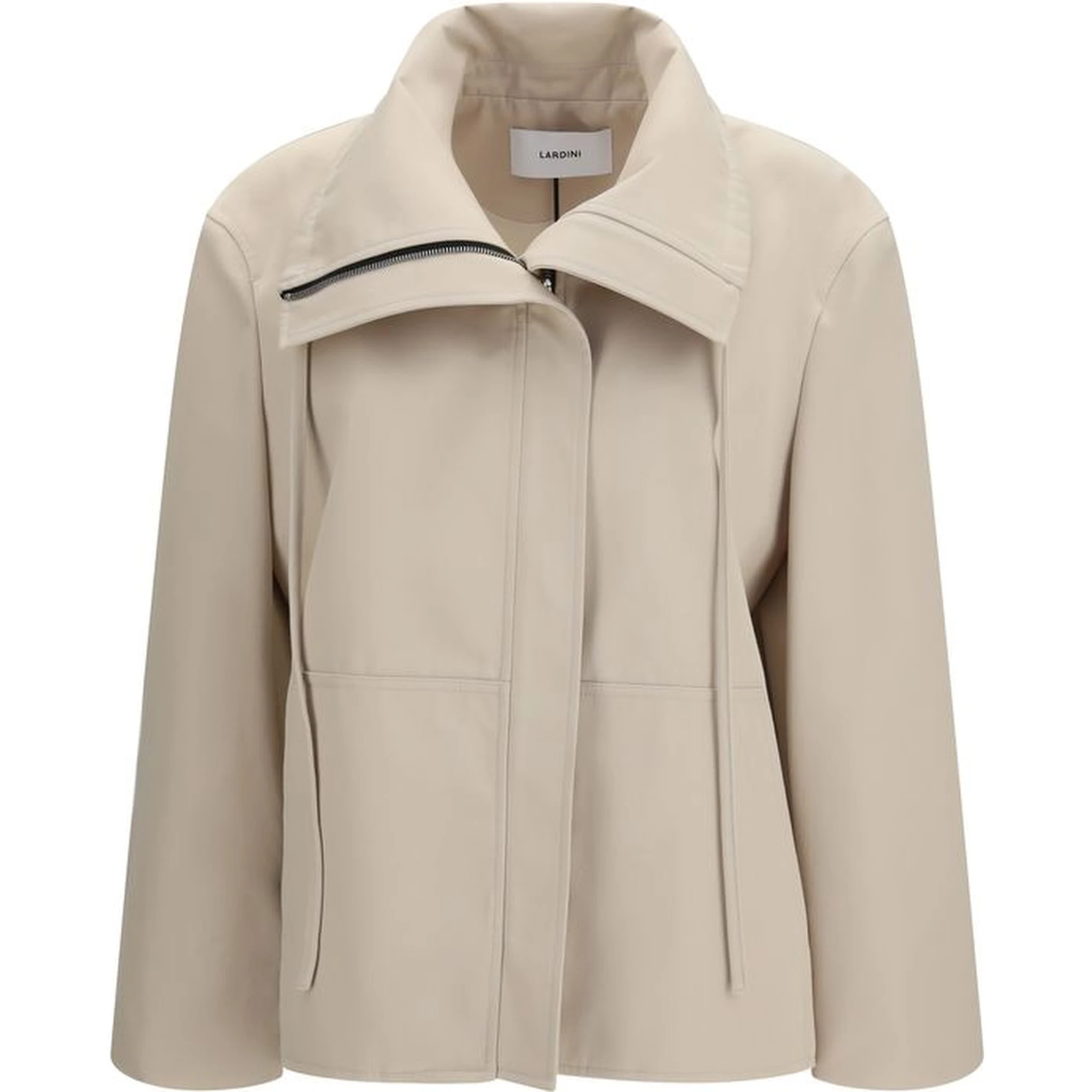 Beige Polyester Coat
