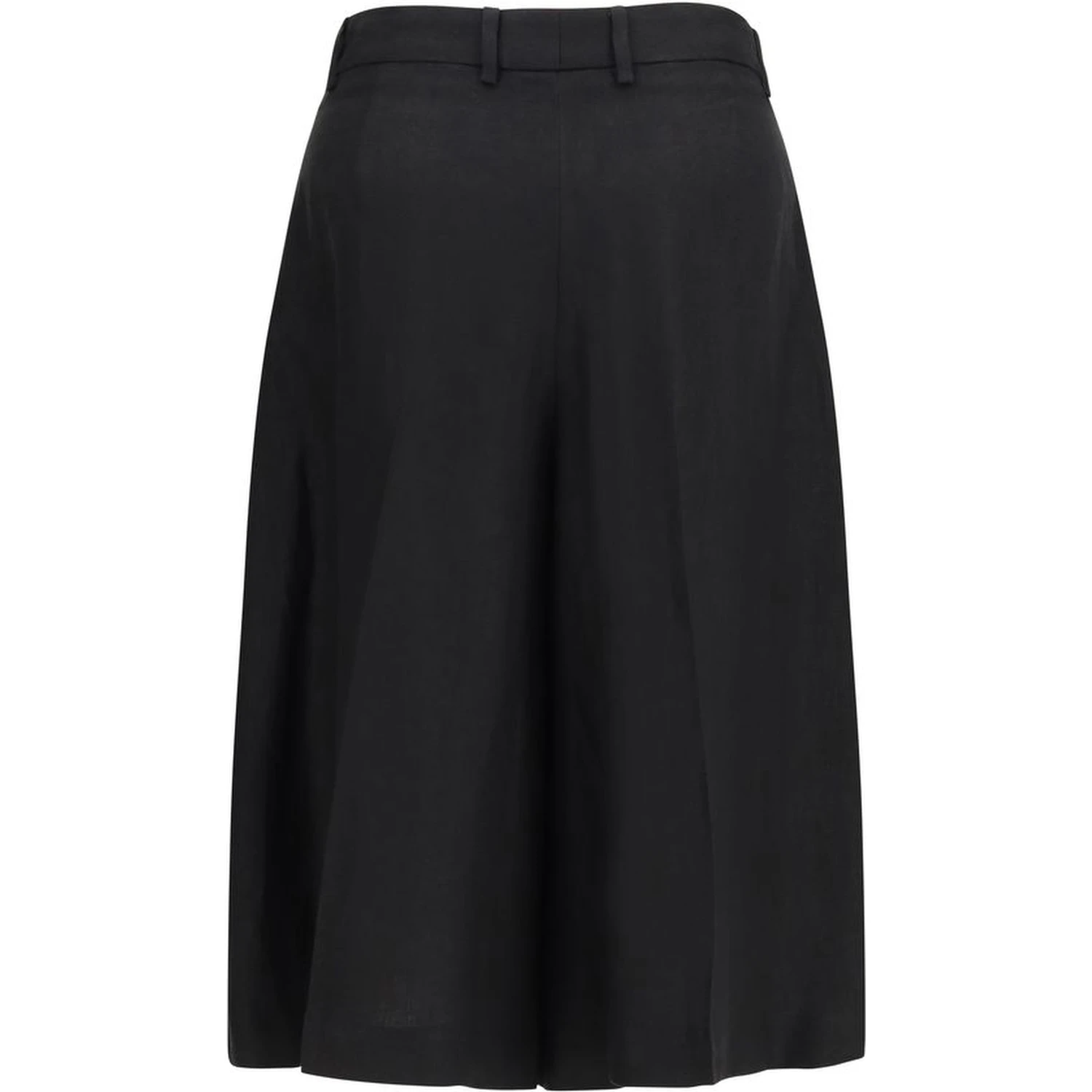 Black Viscose Bermuda Shorts