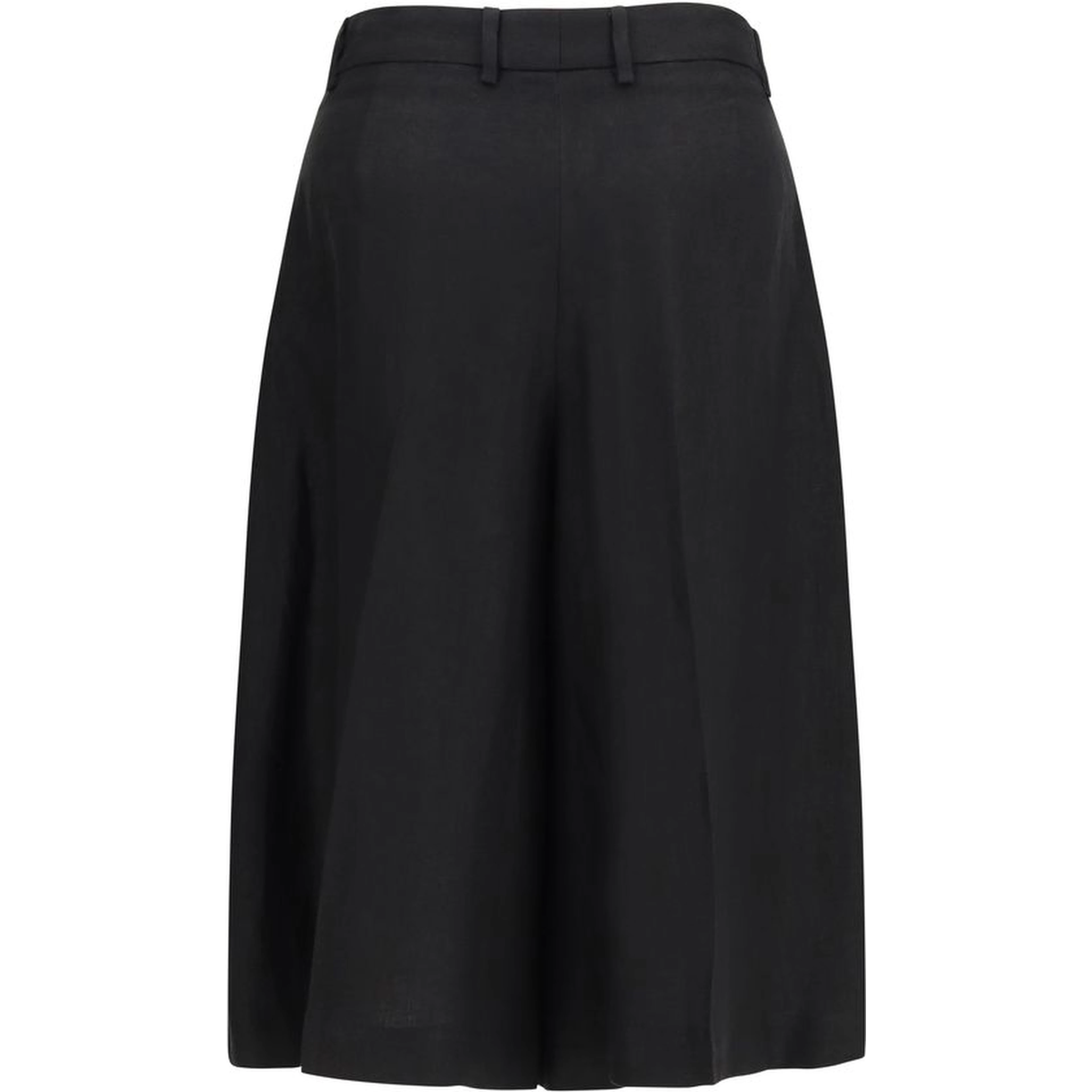 Black Viscose Bermuda Shorts