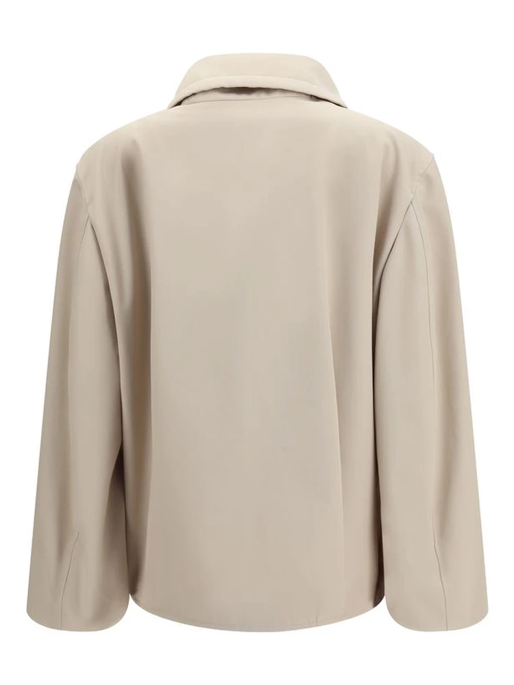 Beige Polyester Coat alternative