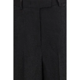 Black Viscose Bermuda Shorts