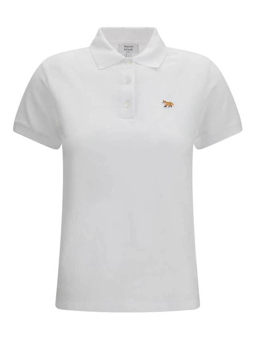 White Cotton Polo Shirt