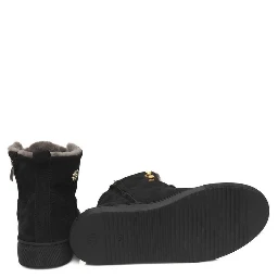 Black Cowhide Women Sneaker
