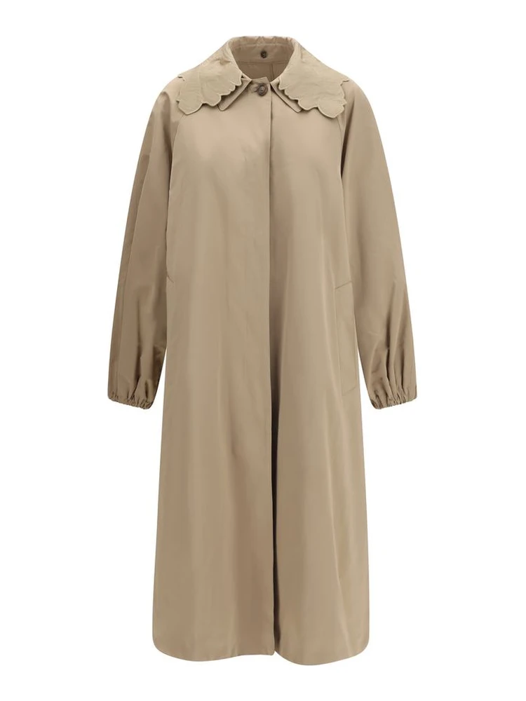 Beige Polyester Coat