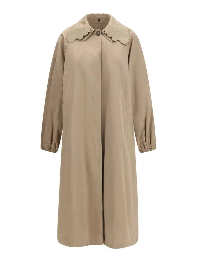Beige Polyester Coat