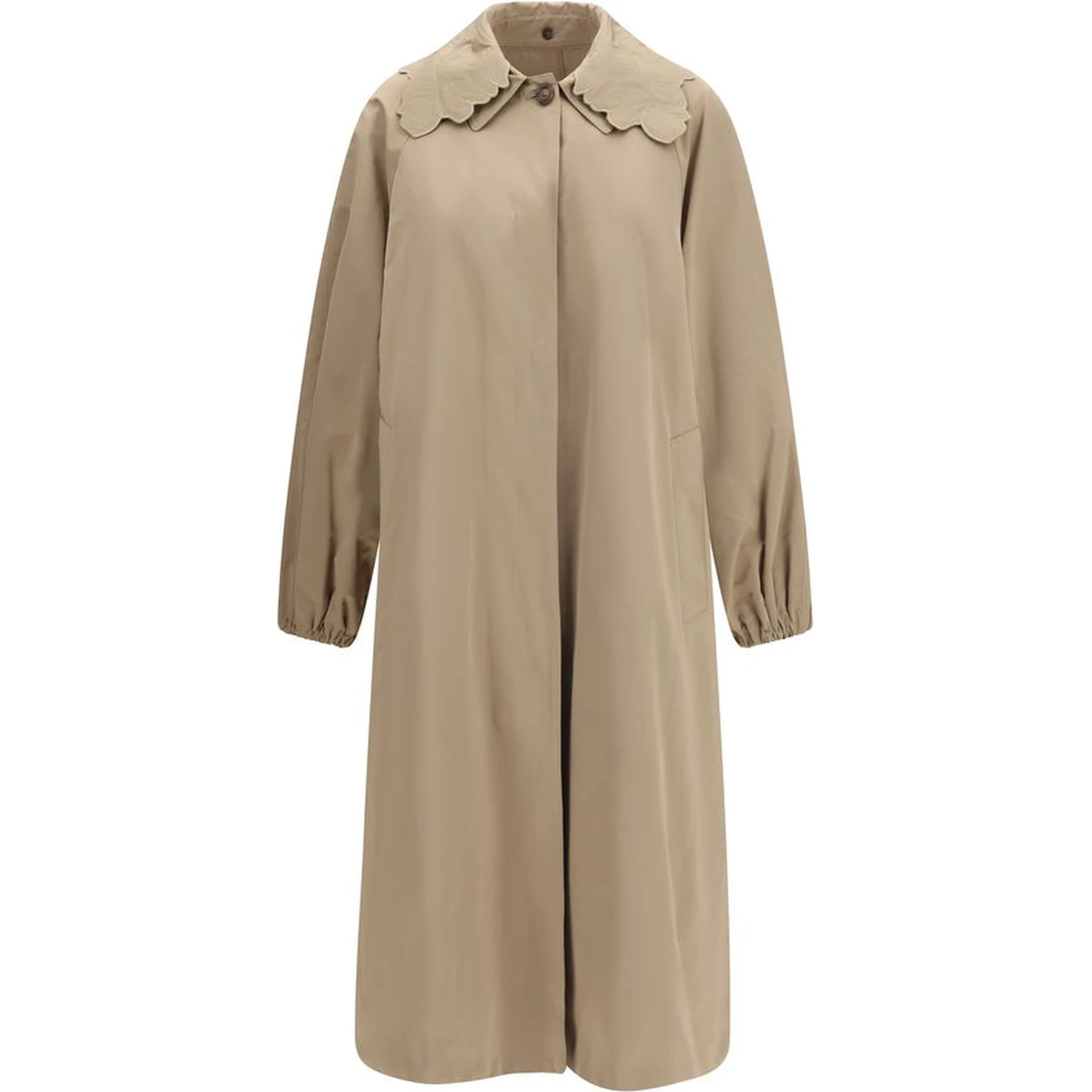 Beige Polyester Coat