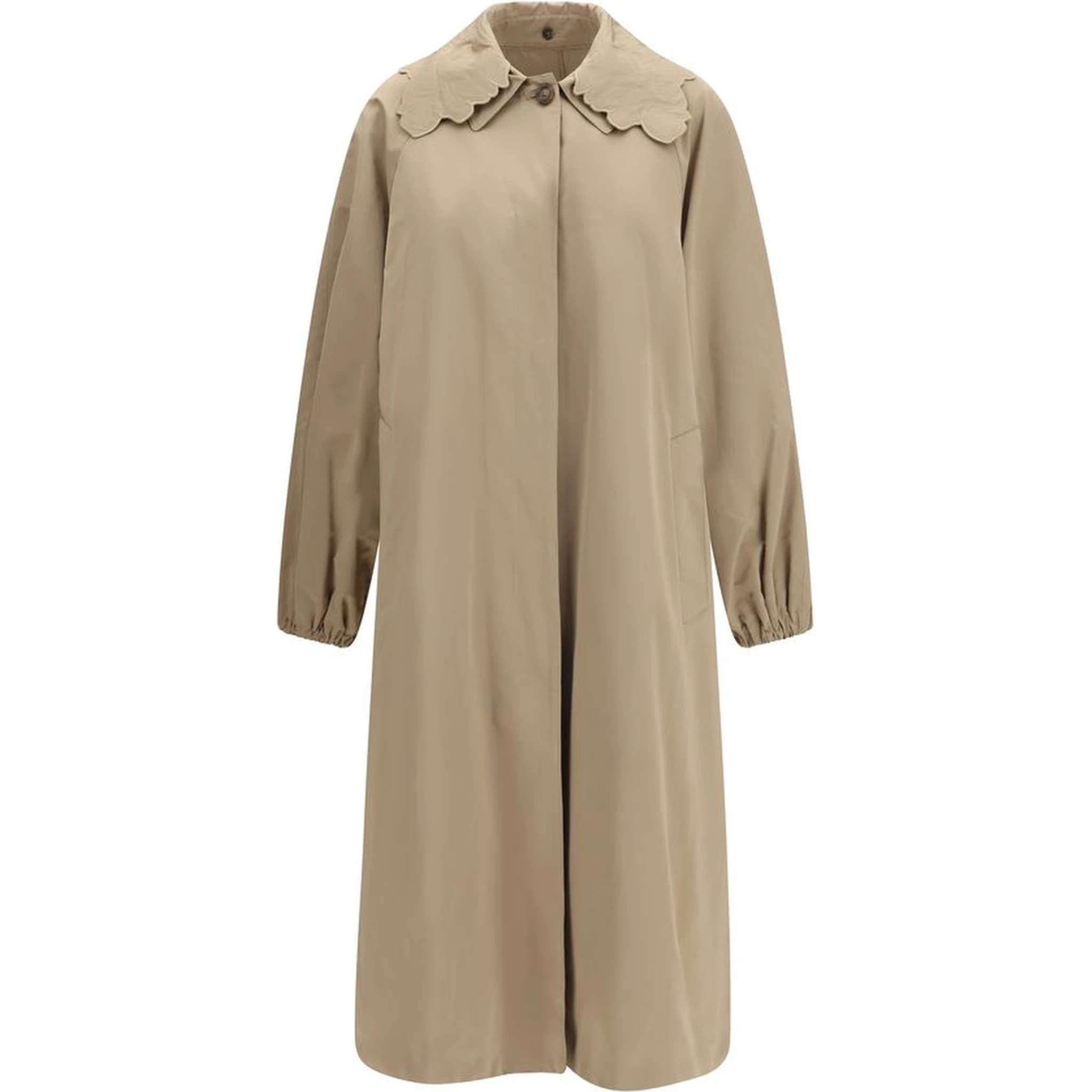 Beige Polyester Coat