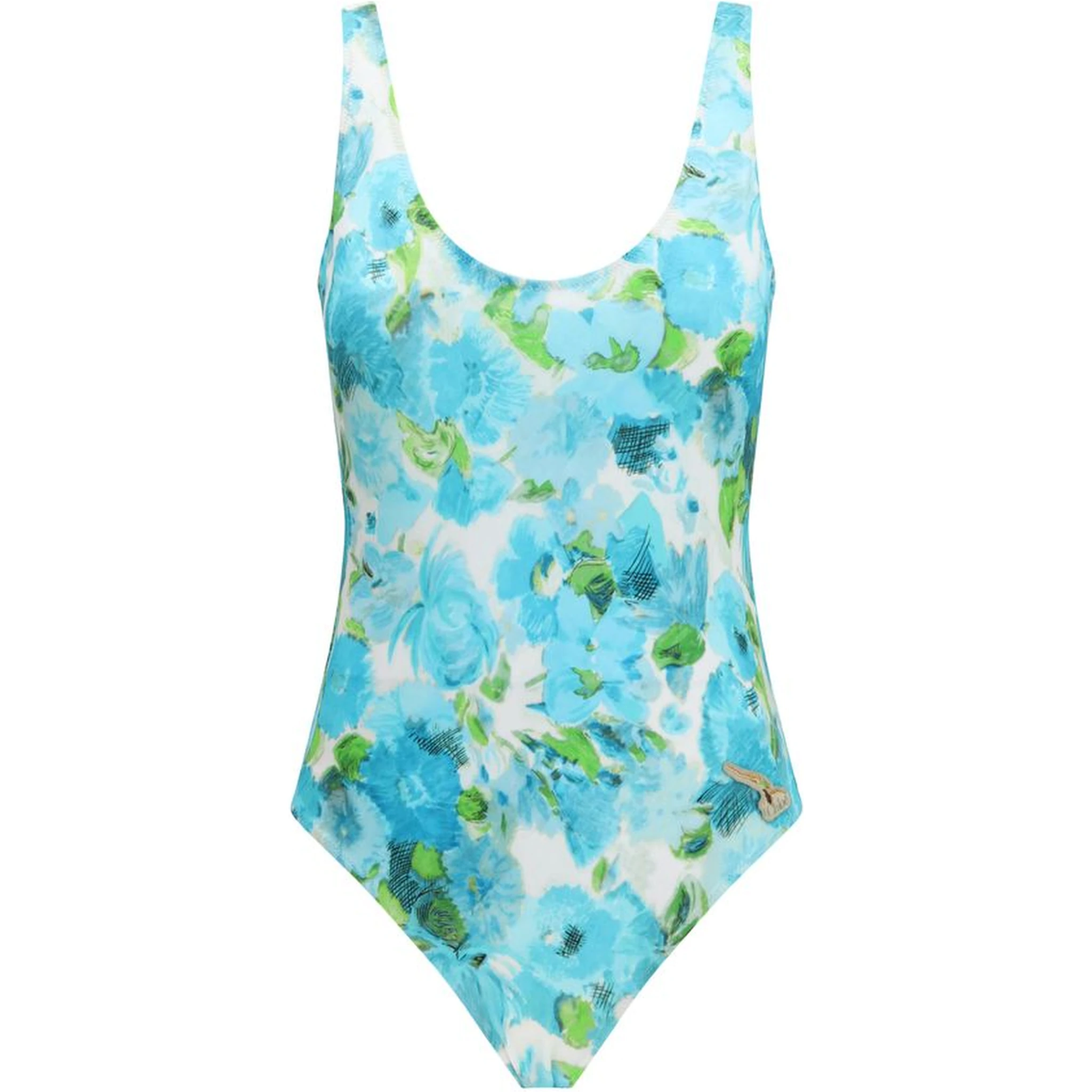 Blue Polyamide One-Piece Swimsuit