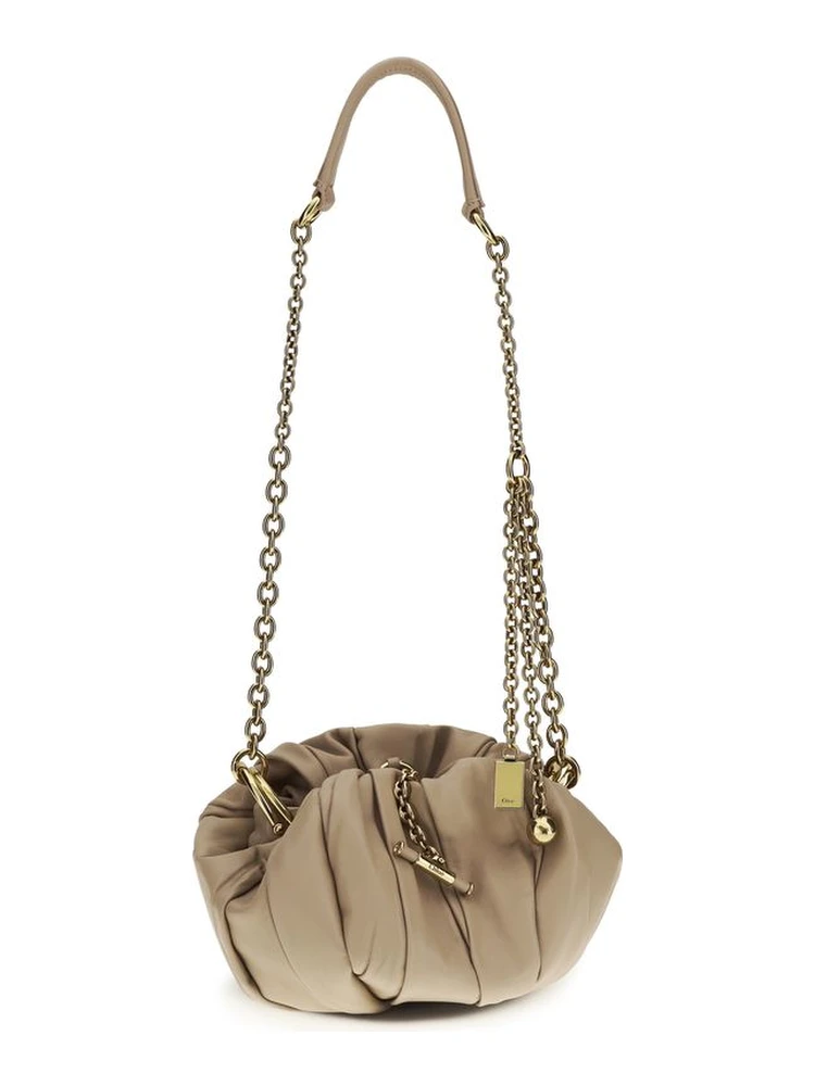 Beige Lamb Ovis Aries Aries Shoulder Bag