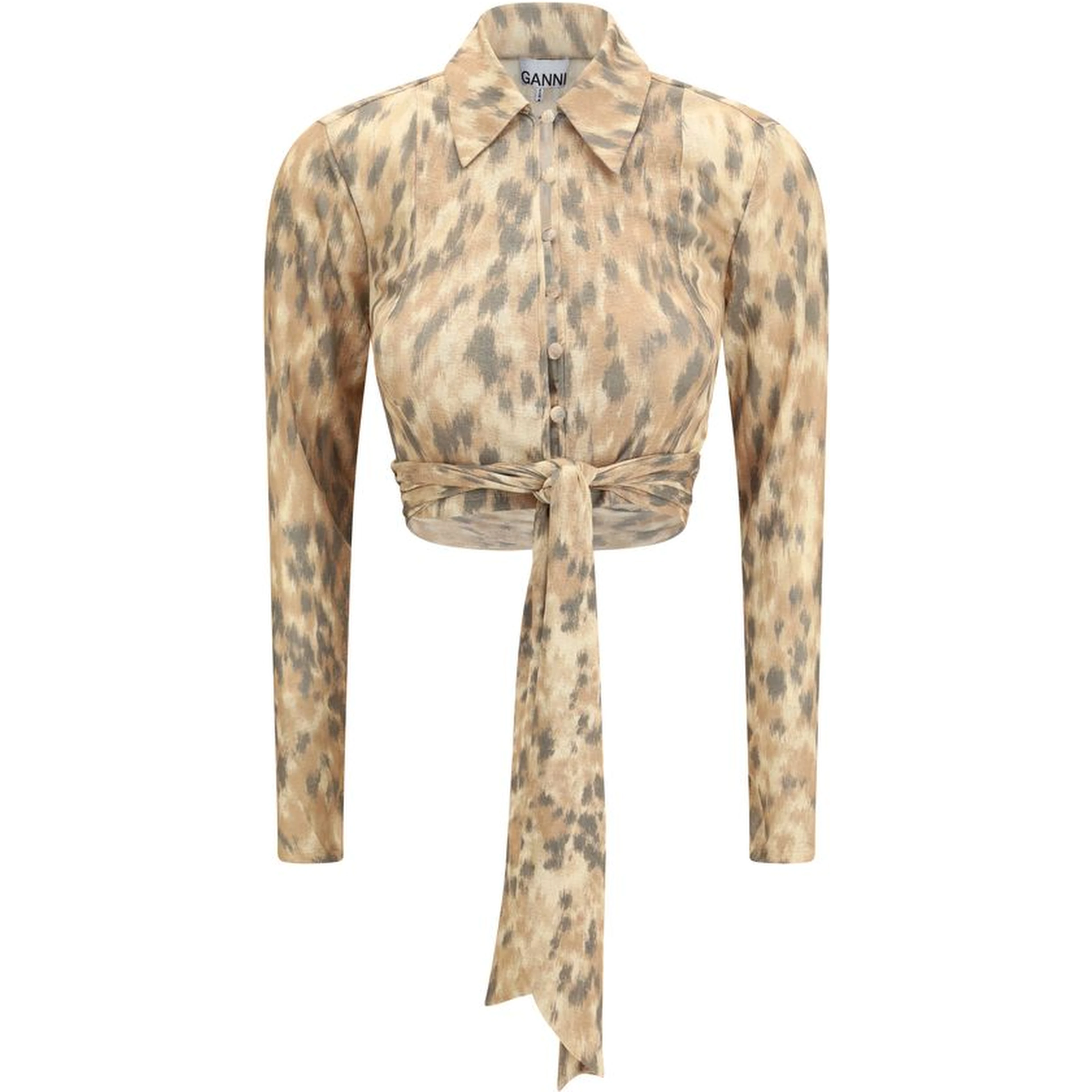 Beige Recycled Polyester Blouse