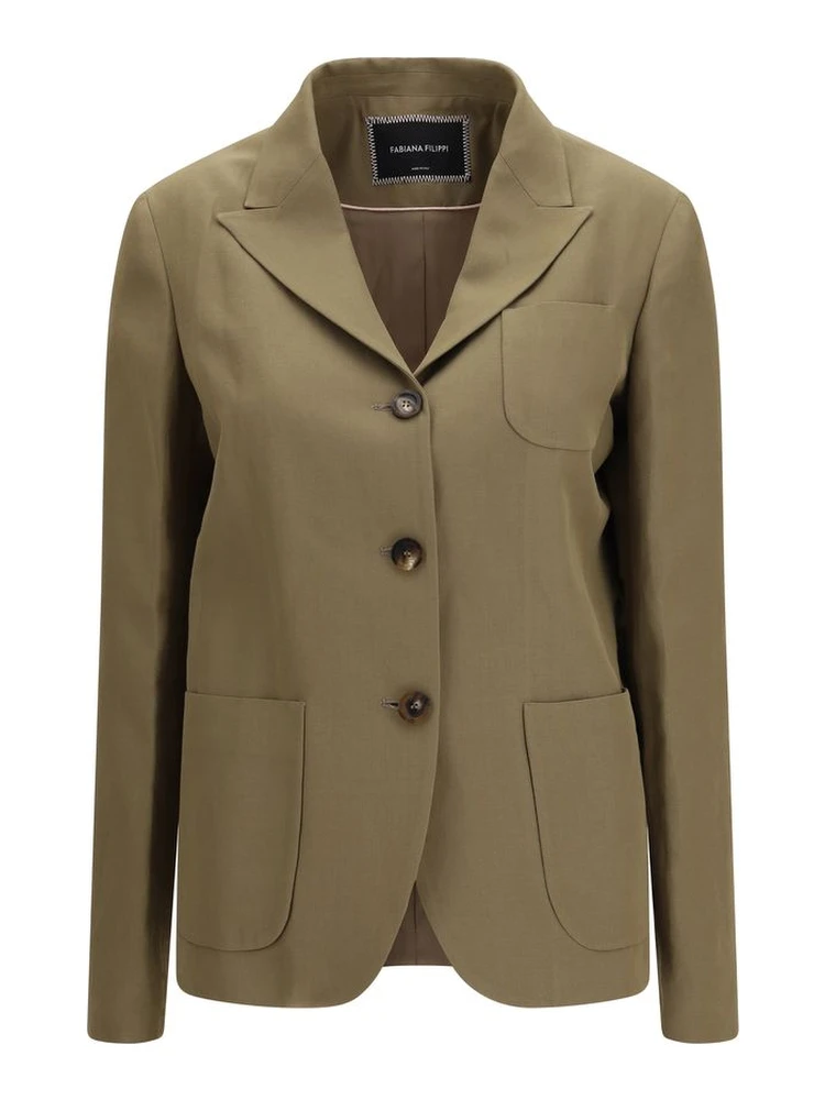Brown Viscose Blazer