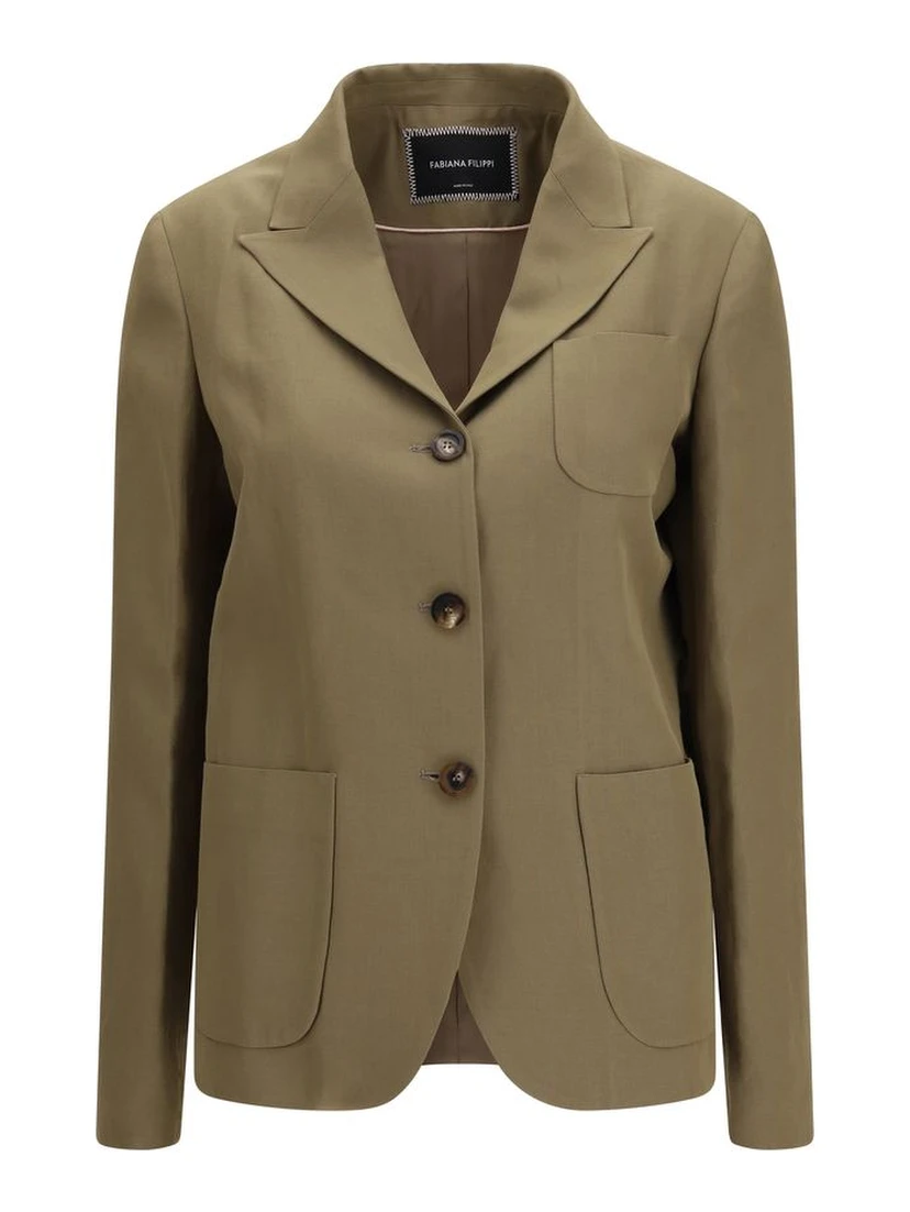 Brown Viscose Blazer