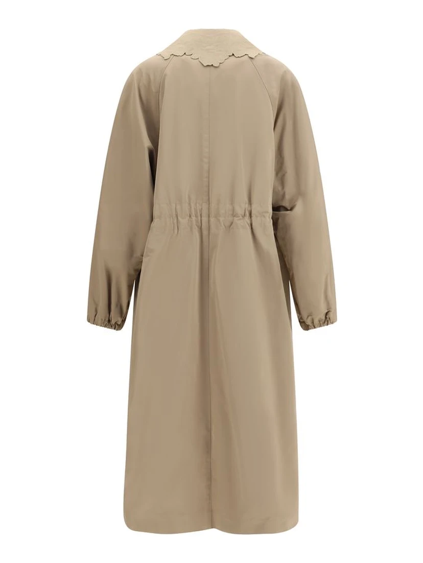 Beige Polyester Coat