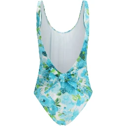 Blue Polyamide One-Piece Swimsuit