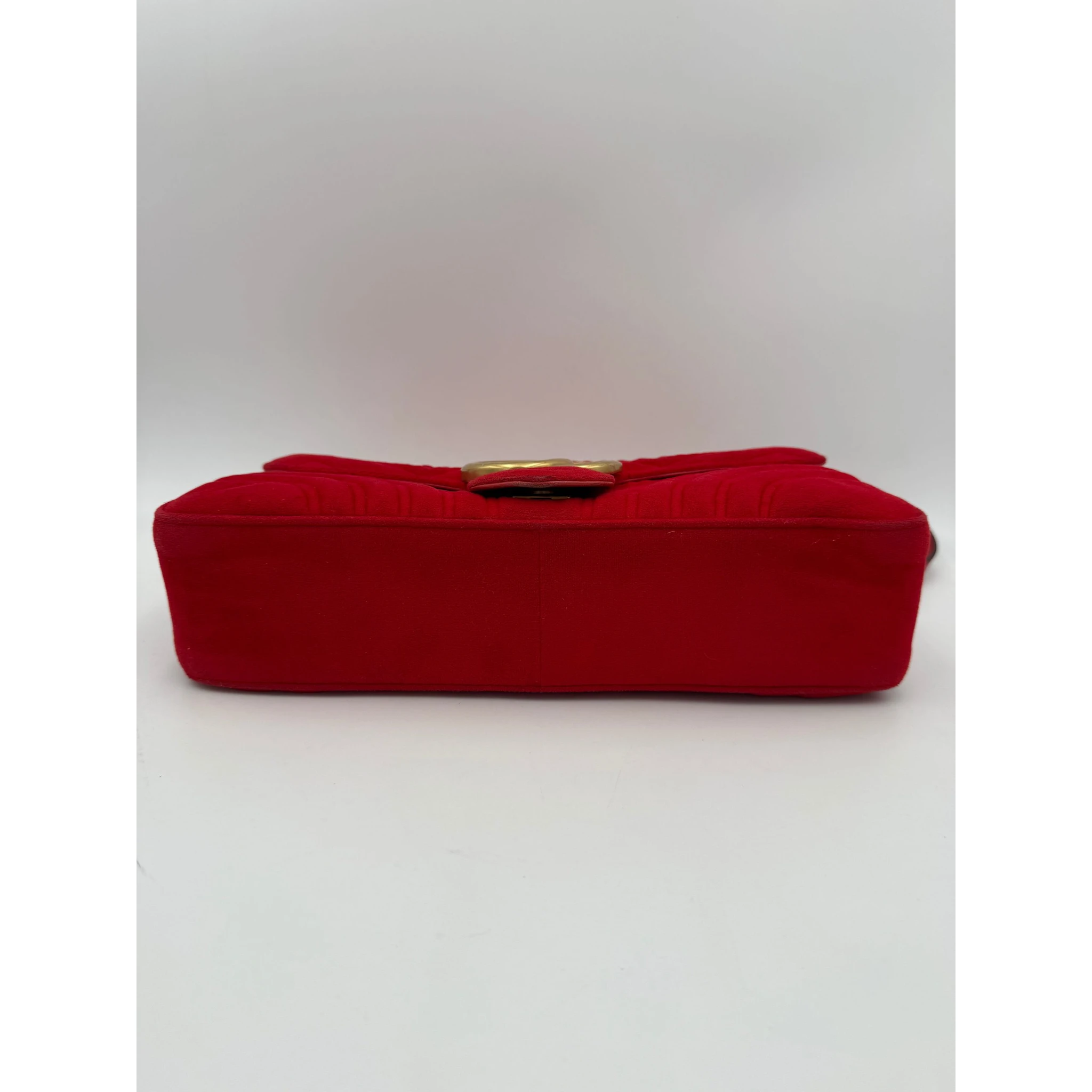 GUCCI MARMONT Red Velvet Handbag