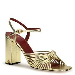 Gold Calf Leather Bos Taurus Platform Sandals