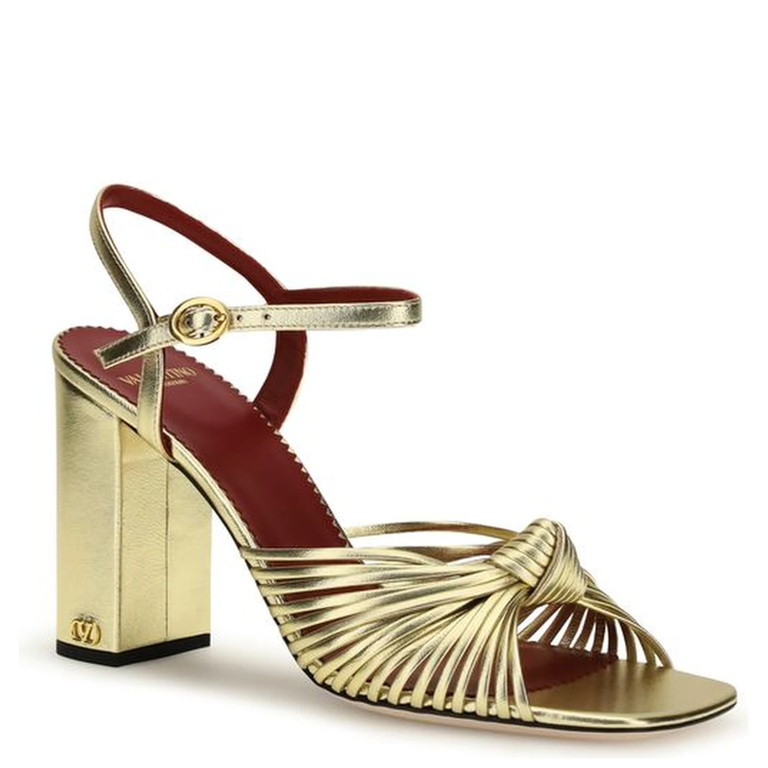 Gold Calf Leather Bos Taurus Platform Sandals