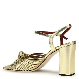 Gold Calf Leather Bos Taurus Platform Sandals