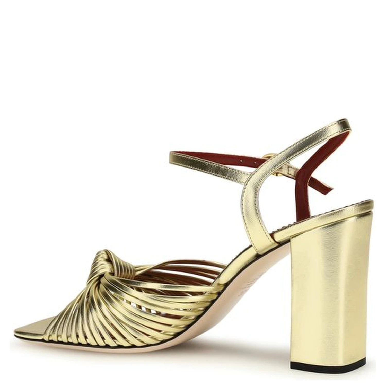 Gold Calf Leather Bos Taurus Platform Sandals