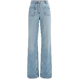 جينز قطني أزرق