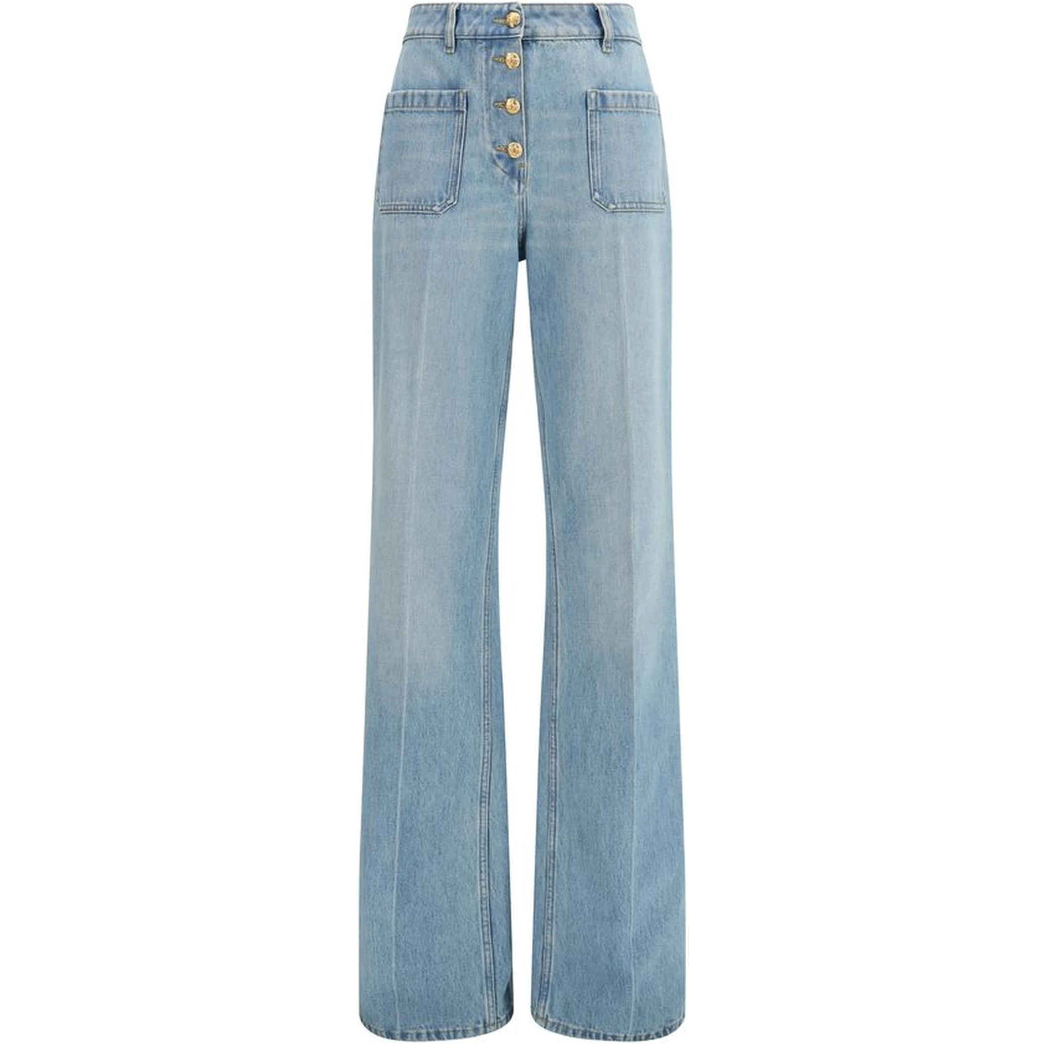 جينز قطني أزرق