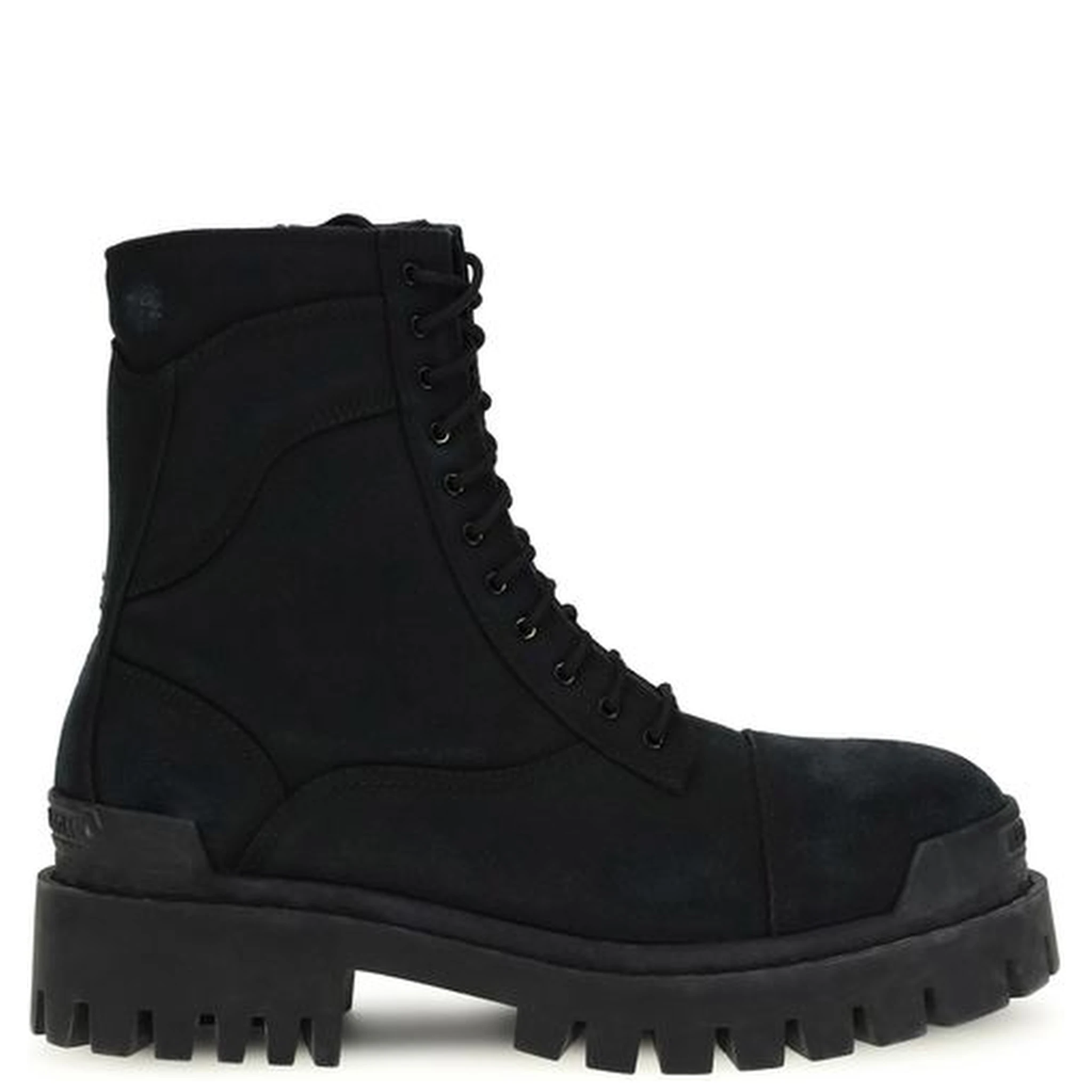 Black Calf Leather Bos Taurus Lace-Up Boots