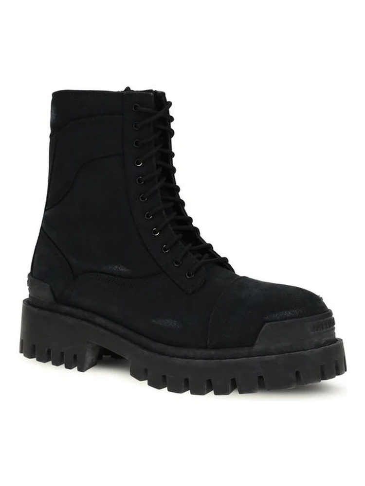 Black Calf Leather Bos Taurus Lace-Up Boots alternative