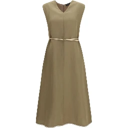 Bicolor Polyamide Long Dress