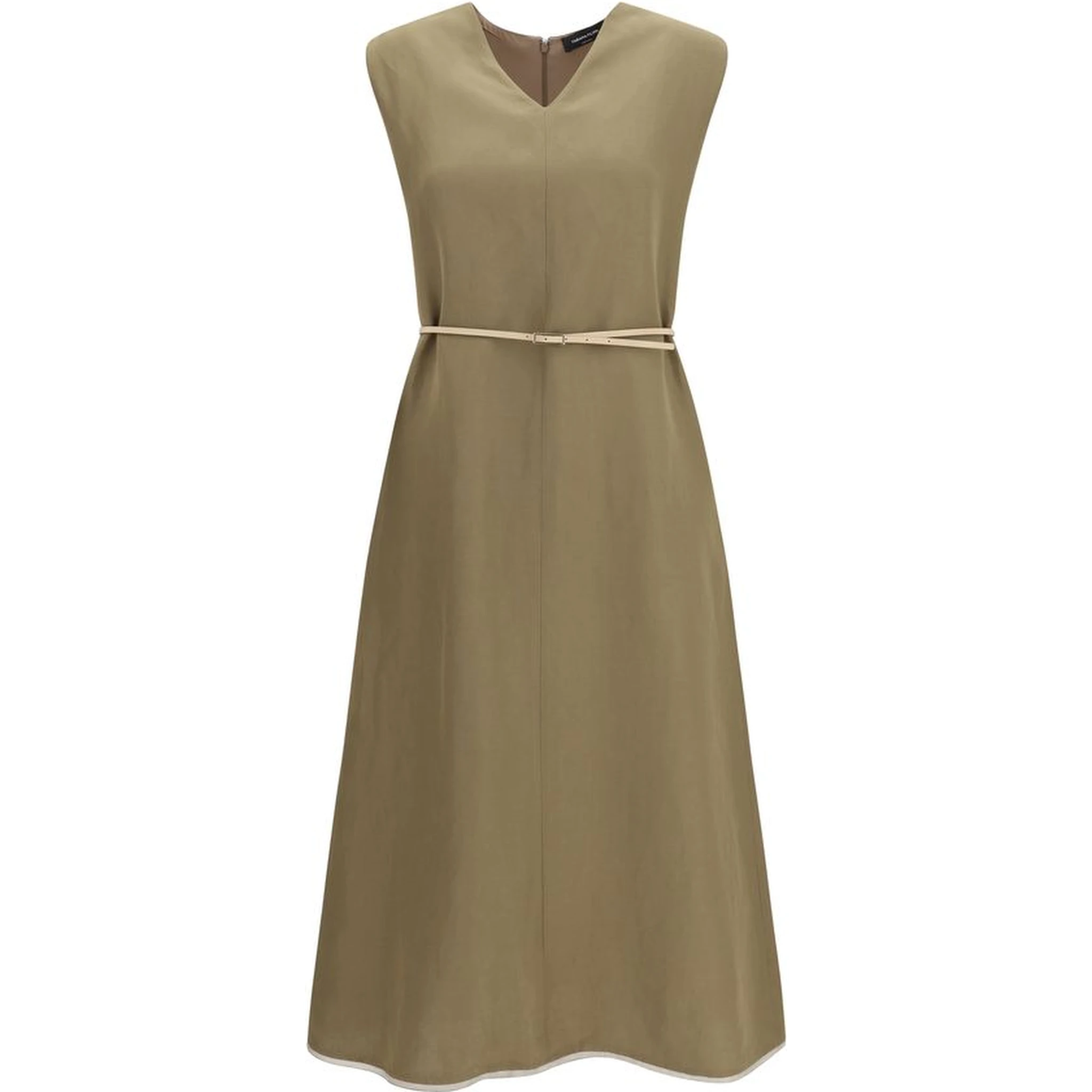 Bicolor Polyamide Long Dress