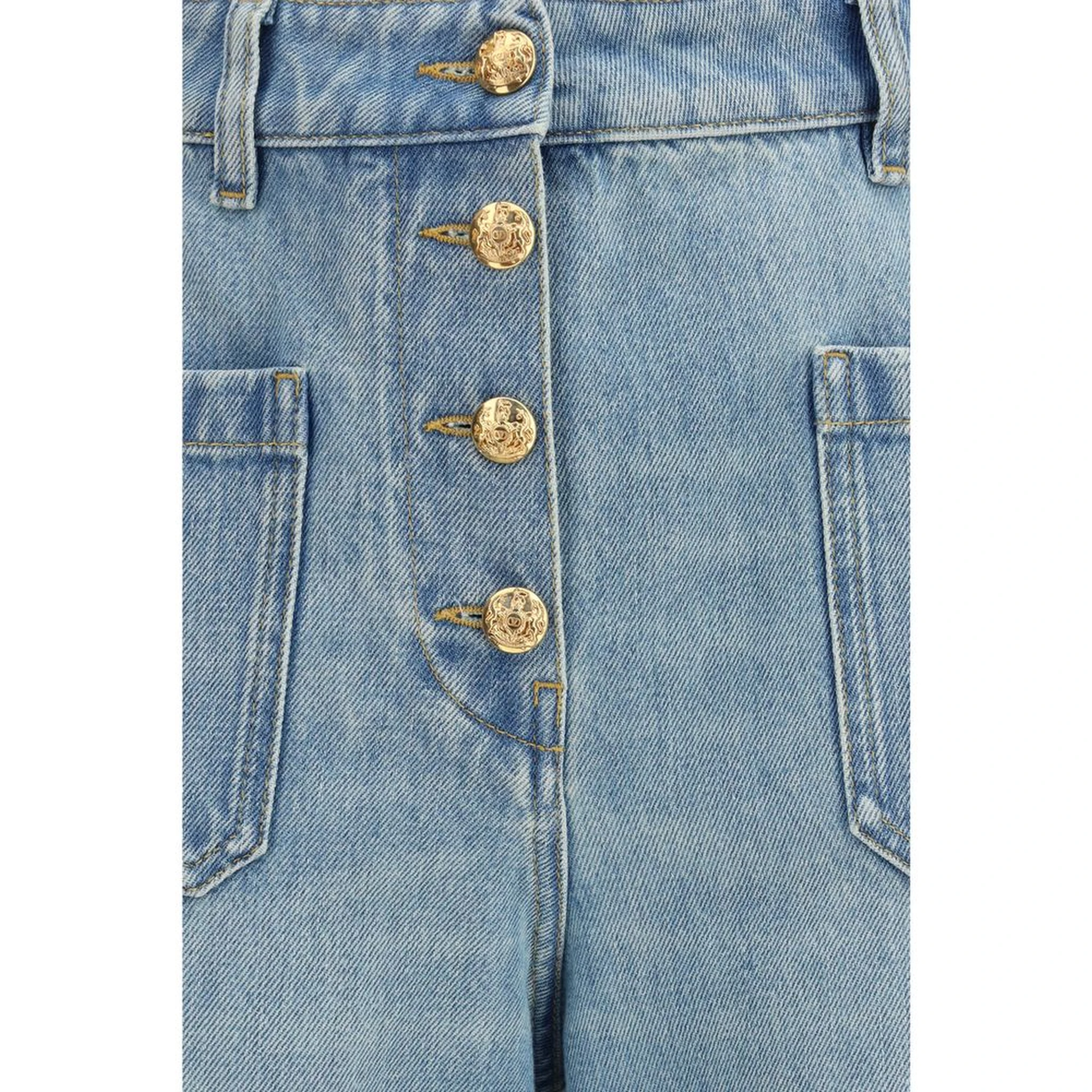 جينز قطني أزرق