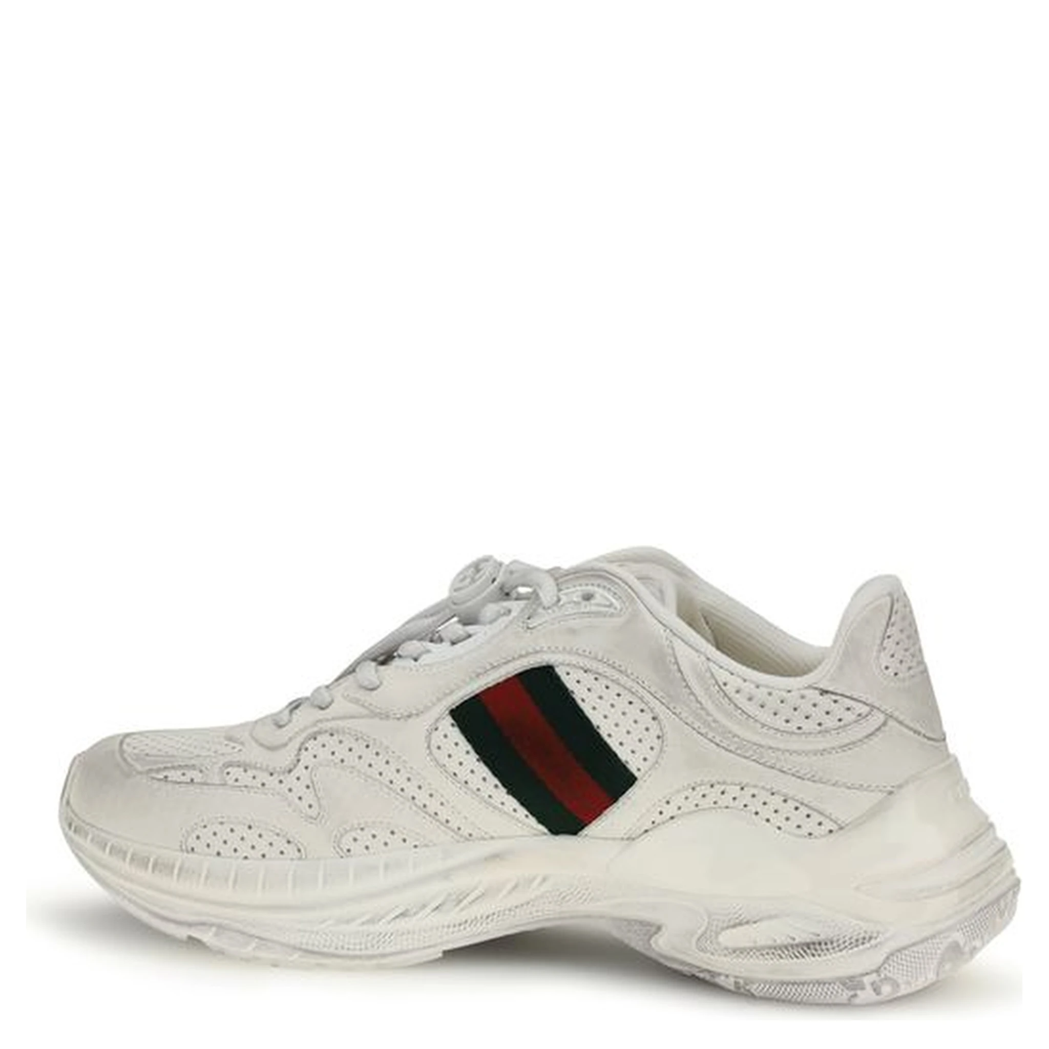 White Calf Leather Bos Taurus Athletic Sneakers