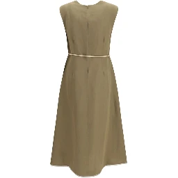 Bicolor Polyamide Long Dress