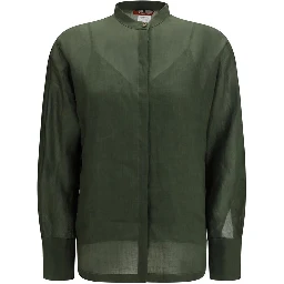 Bicolor Ramie Dress Shirt