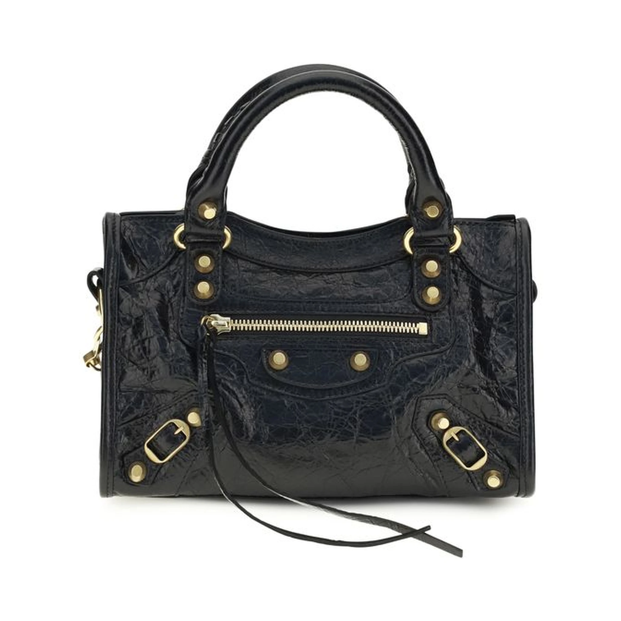 حقيبة كتف من جلد الخروف الأسود (Ovis Aries Aries)