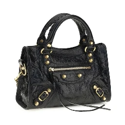 حقيبة كتف من جلد الخروف الأسود (Ovis Aries Aries)